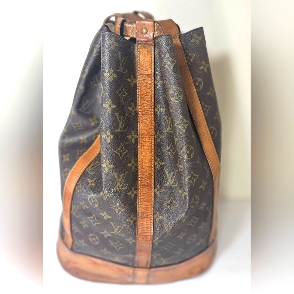 Louis Vuitton Monogram Canvas Bucket Backpack in Brown and Tan